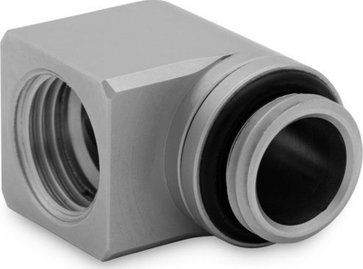 Adapter ftohje EK Water Blocks EK-Torque Micro 90°, G1/4 mashkull në G1/4 femër, që rrotullohet, Satin Titanium