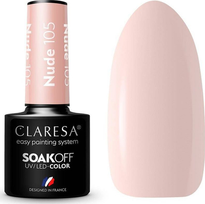 Llak thonjsh hibrid Claresa Nude 105, 5 g, nude
