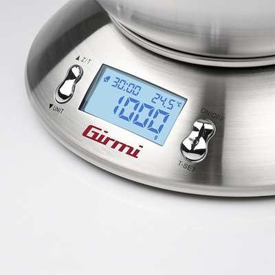 Кујнска вага Girmi PS85, 5 kg, сад од не'рѓосувачки челик, не'рѓосувачки челик