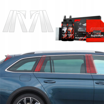Film mbrojtës Grizz 8in1 për shtylla B C, Skoda Superb 3 Combi 2015 2019, transparent