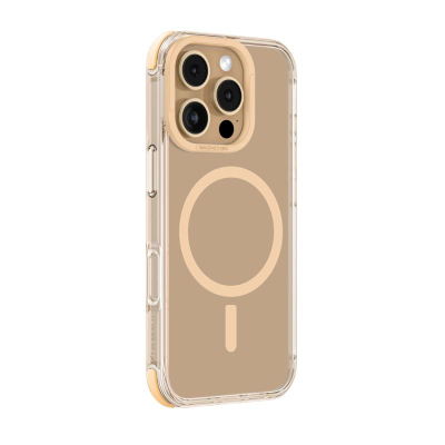 Футрола за телефон Amazingthing Omni Mag за iPhone 16 Pro Max, MagSafe, проѕирна, розе голд