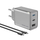 Karikues murale EcoFlow 65W GaN, 3 porta USB, me kabllo USB C, argjendtë