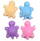 Lodër antistres Midex Turtle Toy, set 4 copë, squishy, shumëngjyrëshe pastel
