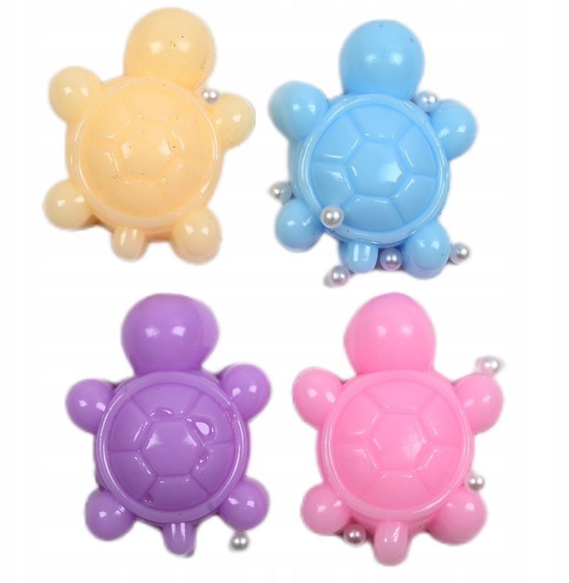 Lodër antistres Midex Turtle Toy, set 4 copë, squishy, shumëngjyrëshe pastel