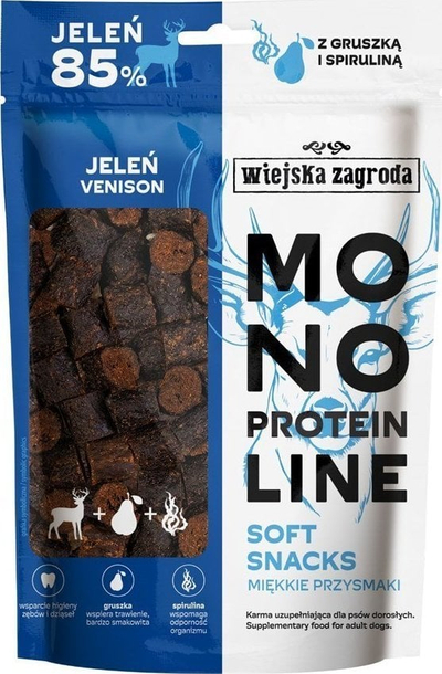 Shujta të buta për qen Wiejska Zagroda Monoprotein, mish dreri, 115 g