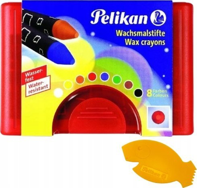 Ngjyra dylli Pelikan Wax Crayons 665/8, 8 ngjyra, rezistente ndaj ujit