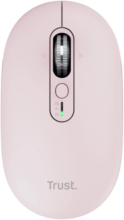 Maus wireless Trust Seron Slim Multi, Bluetooth, USB-C 2.4 GHz, rozë