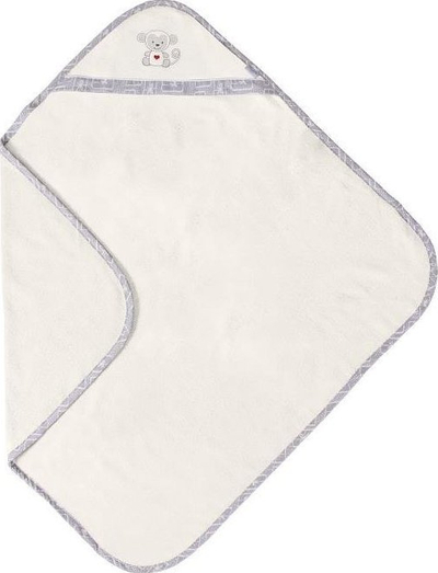 Pelerinë banje për bebe BabyMatex Bamboo, 100x100 cm, material bambuje, e bardhë