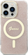 Kapakun iPhone Guess IML 4G MagSafe për iPhone 15 Pro Max, magnetik, rozë