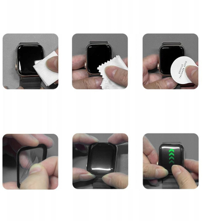 Xham mbrojtës Tech-Protect Glass Flex Plus për Apple Watch 10 46mm, set 2 copë, i zi