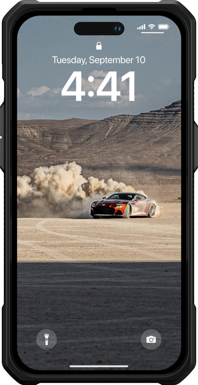 Maskë mbrojtëse UAG Monarch për iPhone 14 Pro, 6.1", kevlar, e zezë