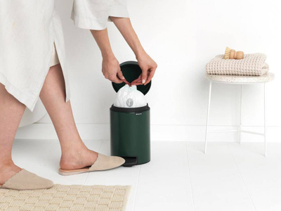 Kosh plehrash me pedale Brabantia New Icon XS, çelik inox, 3L, jeshil