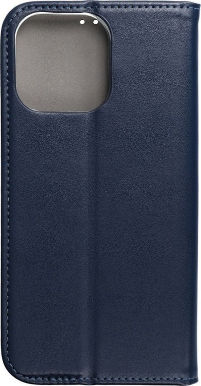 Këllëf telefoni tip libër për iPhone 15 Pro Max, lëkurë sintetike, me magnet, blu e errët