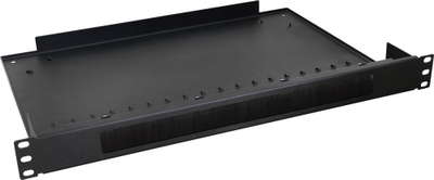 Panel furçash me raft PULSAR RAPS-1P, 1U, për kabinet RACK 19", i zi