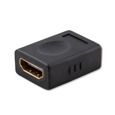 Adapter HDMI femër në HDMI femër, zgjatës, i zi