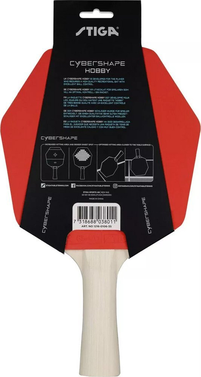 Reket pingpongu Stiga Cybershape Hobby, 5 shtresa dru, dorezë konkave