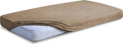 Çarçaf fitted Matex Premium Terry, 160x200 cm, froté, kafe