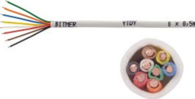 Kabllo alarmi Bitner YTDY, 8x0.5mm, 100m, e bardhë