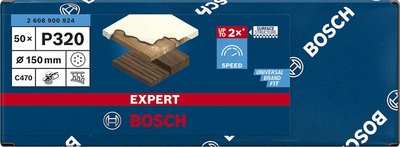 Disk gërryes Bosch EXPERT C470, 150mm, P320, paketë 50 copë