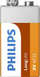 Bateri 9V Philips LongLife 6F22L1F/10, Zinc Chloride, paketë 1 copë, shumëngjyrëshe