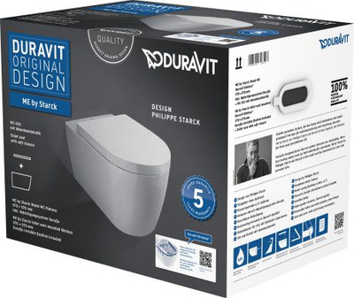 Guacë tualeti Duravit ME Starck Rimless, e bardhë