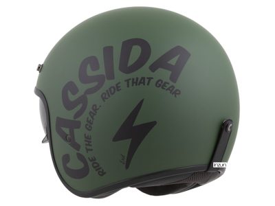 Kaska moto CASSIDA Oxygen 2.0 Gear, e hapur, vizier dielli, jeshile mat e zezë