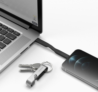 Kabllo karikimi Vonmählen High Six, USB C 6 në 1, çelik inoks, e zezë