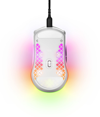 Maus SteelSeries Aerox 3 Snow, i bardhë