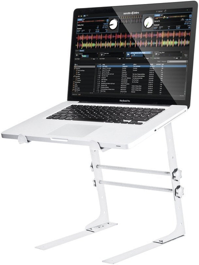 Mbajtëse laptopi Reloop Laptop Stand V.2, e rregullueshme, për DJ, e bardhë