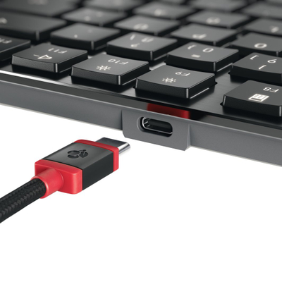 Tastierë CHERRY KW X ULP 2.0 Mini, kompakte, me kabllo, e zezë