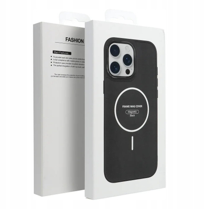 Mbulesë telefoni OEM FRAME MAG Cover, për iPhone 15 Pro, MagSafe, e zezë