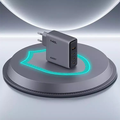 Полнач USB Aukey Comet Mix 4 140W, 3x USB C, 1x USB A, сив