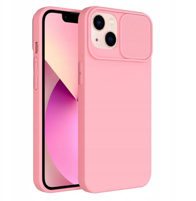 Kapak slide për telefon Samsung Galaxy S24, TPU, me mbrojtje kamere, rozë e çelët
