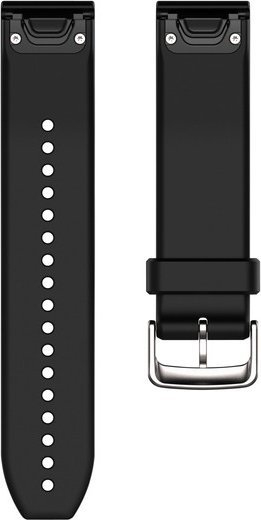 Rrip dore Garmin QuickFit 22, silikon, 22mm, i zi me argjendi
