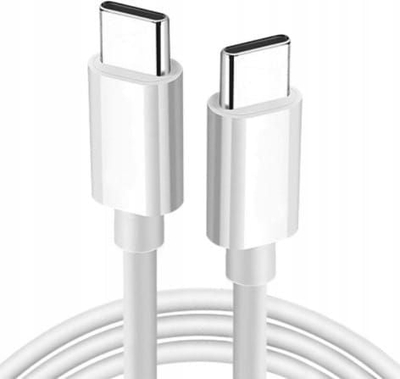 Kabllo USB C ZENWIRE, USB C në USB C, 2m, 60W, e bardhë
