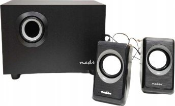 Altoparlantë PC Nedis 2.1, 33W, lidhje 3.5mm USB, të zinj