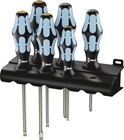 Set kaçavidash Wera 3334/3355/6 Rack, çelik inox, me mbajtëse muri