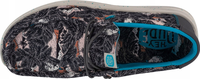 Këpucë burra Hey Dude Wally H2O Tropical M 40702-0HI, slip-on, me print tropikal, shumëngjyrëshe