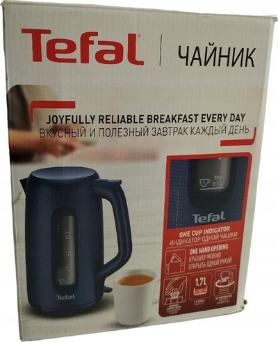Zierëse elektrike Tefal KO2M0410 Morning, 1.7L, 2400W, blu