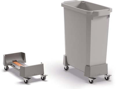 Karrocë koshash Durable DURABIN Waste Cart, për 60L, me rrota, gri grafit