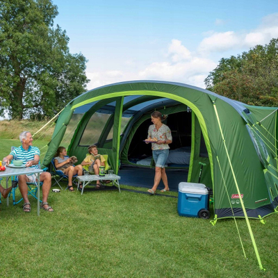 Çadër kampingu Coleman Weathermaster 6 XL, për 6 veta, BlackOut, jeshile