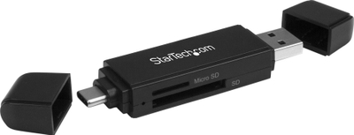 Lexues kartash StarTech USB 3.0, SD dhe microSD, me USB C dhe USB A, i zi