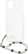 Mbështjellës telefoni Guess GUHCP13MKPSWH, për iPhone 13 6.1", hardcase transparent, i bardhë Pearl