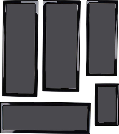 Set filtra pluhuri DEMCiflex për kasë Lian Li O11 Dynamic 1102, 5 copë, magnetik, i zi