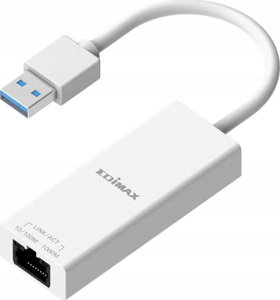 Adap­ter rrjeti Edimax EU-4306 V2, USB A në Gigabit Ethernet, 1000 Mbps, i bardhë