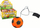 Top futbolli me litar Leantoys Jojo, 6cm, portokalli me të zeza