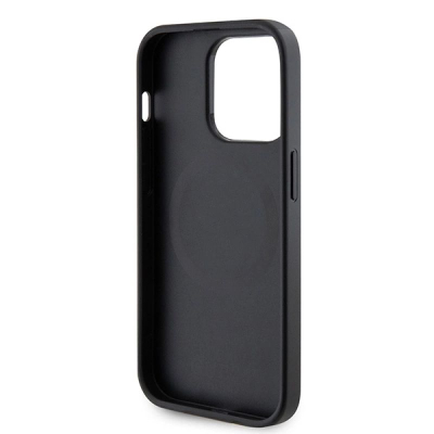 Kapotë telefoni Guess Saffiano MagSafe, për iPhone 15 Pro Max 6.7", e zezë