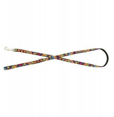 Litar qeni Barry King Picasso, polipropilen 20mm, 120cm, i zi me shumëngjyra