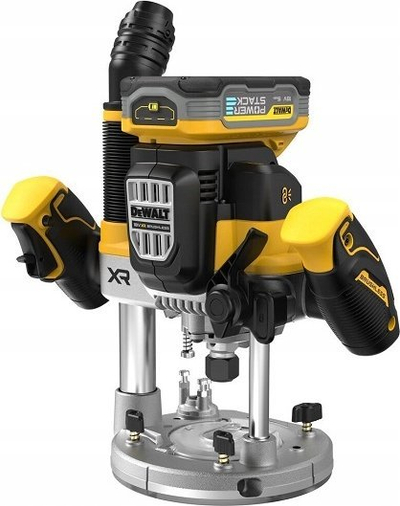 Frezë druri DEWALT DCW620H2-QW, me bateri, 2 bateri edhe karikues, e verdhë