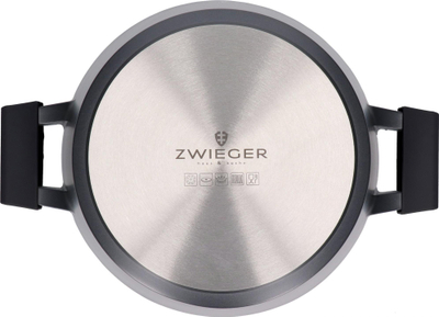 Tenxhere Zwieger Black Stone, 28 cm, 5.5L, për induksion dhe gaz, e zezë